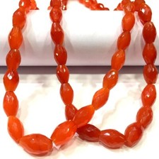 Briolettes Strand Carnelian Beads AAARare Natural Carnelian Faceted Barrel Beads
