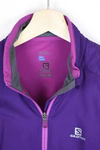 SALOMON 375013 AdvancedSkin Shield Jacket Women's LARGE Full Zip Purple - Picture 6 of 11