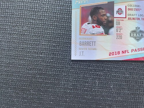 2018 Panini Prestige NFL Passport Draft #PP-JB J.T. Barrett - Picture 5 of 6