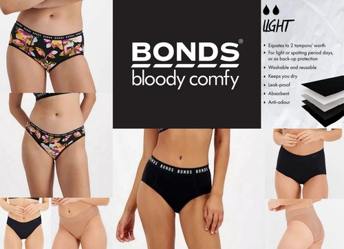Bonds Period Undies Ultra Light Moderate Heavy Sizes 6 8 10 12 14 16 18 20 22 24 - Picture 7 of 51