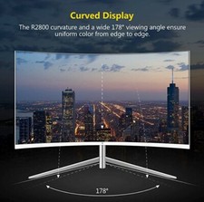 24-inch Curved Gaming Monitor by Z-Edge  Full HD 1080P 1920x1080 LED Backlight