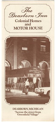 The Dearborn Inn Colonial Homes and Motor House and Map Brochure Michigan