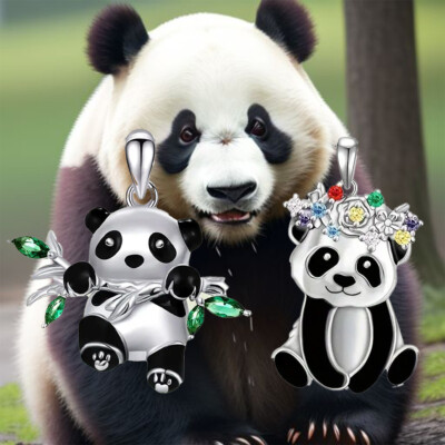 Panda Adorable Necklace Jewelry Animal Playful Nature Ailuropoda Melanoleuca