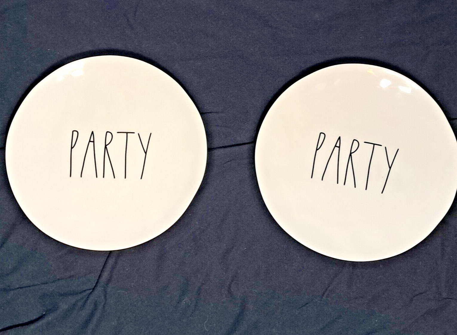 Set Of 2 Rae Dunn Melamine PARTY 8” Plates Snacks Salad by Magenta