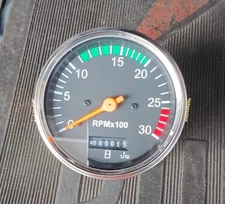 85 mm alternator driven hour meter 12v - 24v 3 3/8"  W terminal Tachometer