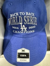 Costco- Dodgers Back To Back World Series 2024- 2025 Champions Blue Cap