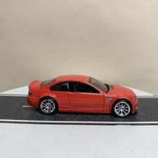 Hot Wheels Premium AutoStrasse BMW M3 E46 Coupe Red w/Real Riders Chrome 10Sp NM