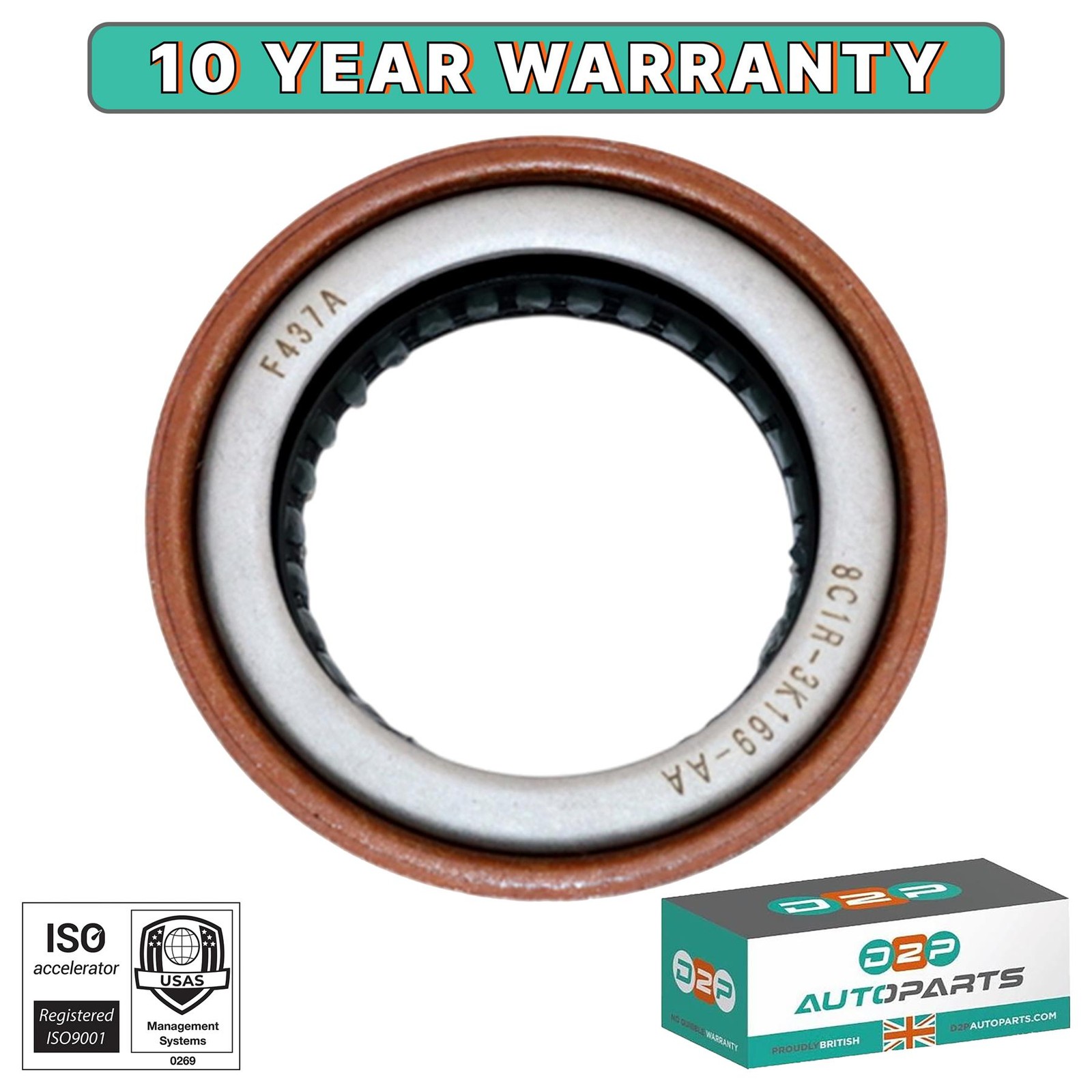 OIL SEALS DRIVESHAFT DIFF GEARBOX FOR FORD TRANSIT TOURNEO CUSTOM 1490305 x2 - Image 3