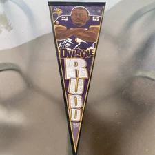 Vintage Wincraft Dwayne Rudd Caricature 29 Inch Pennant Minnesota Vikings NFL