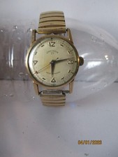 LORD ELGIN 23, SELF WINDING VINTAGE WRISTWATCH WITH BAND, WORKS 10K GOLD BEZEL
