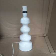 Vintage Danish Mid Century  lamp ceramic Table White  Bauble Round Shape