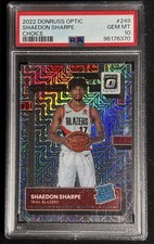2022 Donruss Optic Choice Shaedon Sharpe Rated Rookie #249 PSA 10 Blazers