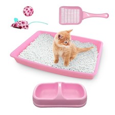 Cat Litter Box Set, Small Kitten Starter Kit, Includes Litter Box, Litter Sco...