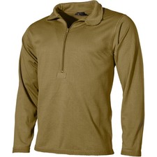 MFH US Undershirt Level II Gen III Base Layer Long Sleeve ECWCS Mens Coyote Tan
