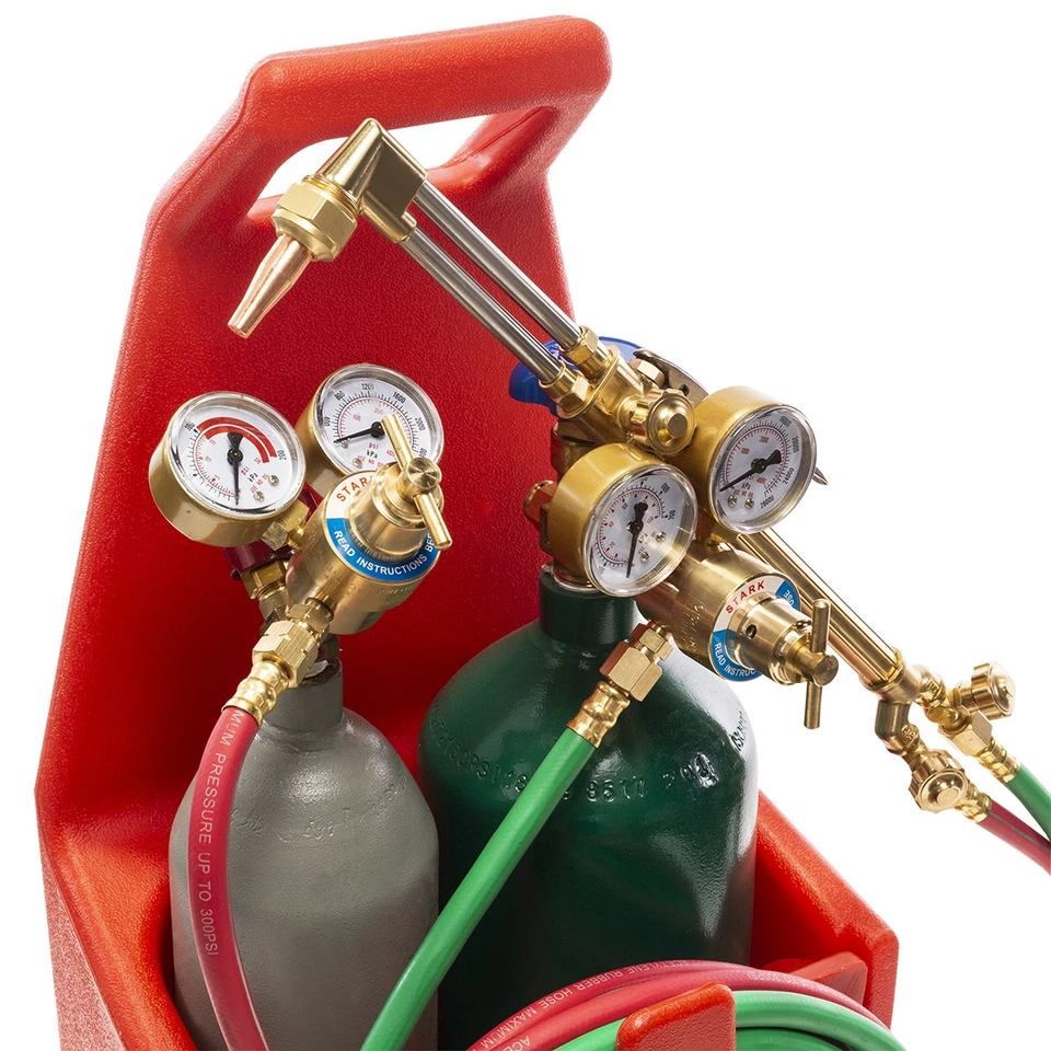 XtremepowerUS Victor Type Welding & Cutting Torch Oxygen Acetylene Regulator Set - Image 3 of 4