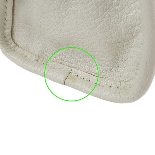 BALENCIAGA Leather Classic Mini City 2Way Bag Hand Bag White 390160 Used F/S - Picture 7 of 12