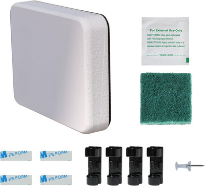 White Standard Size 4.5'' X 3.5'' X 0.75'' Stern Pad, Screwless Transducer Mounting