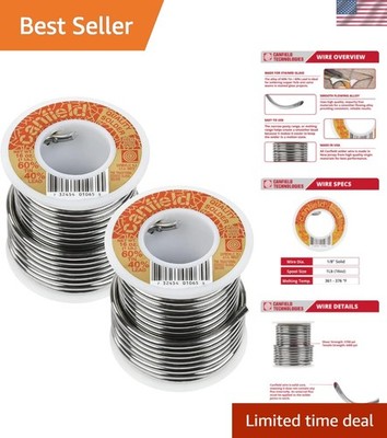 60/40 solder for stained glass Two Pack