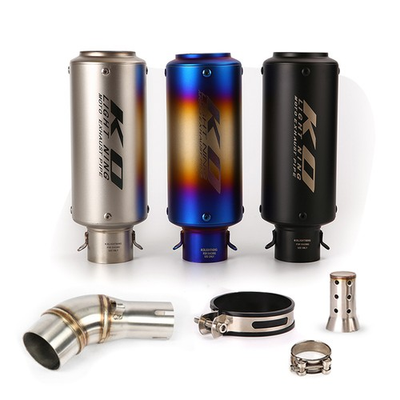 #ad Slip for Yamaha MT 03 YZF R3 R25 Muffler Tips Black Mid Link Pipe Exhaust System $79.79