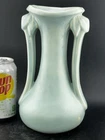 Vintage 1940s McCoy Aqua 11” Vase Excellent Condition With A Few Glaze Slips