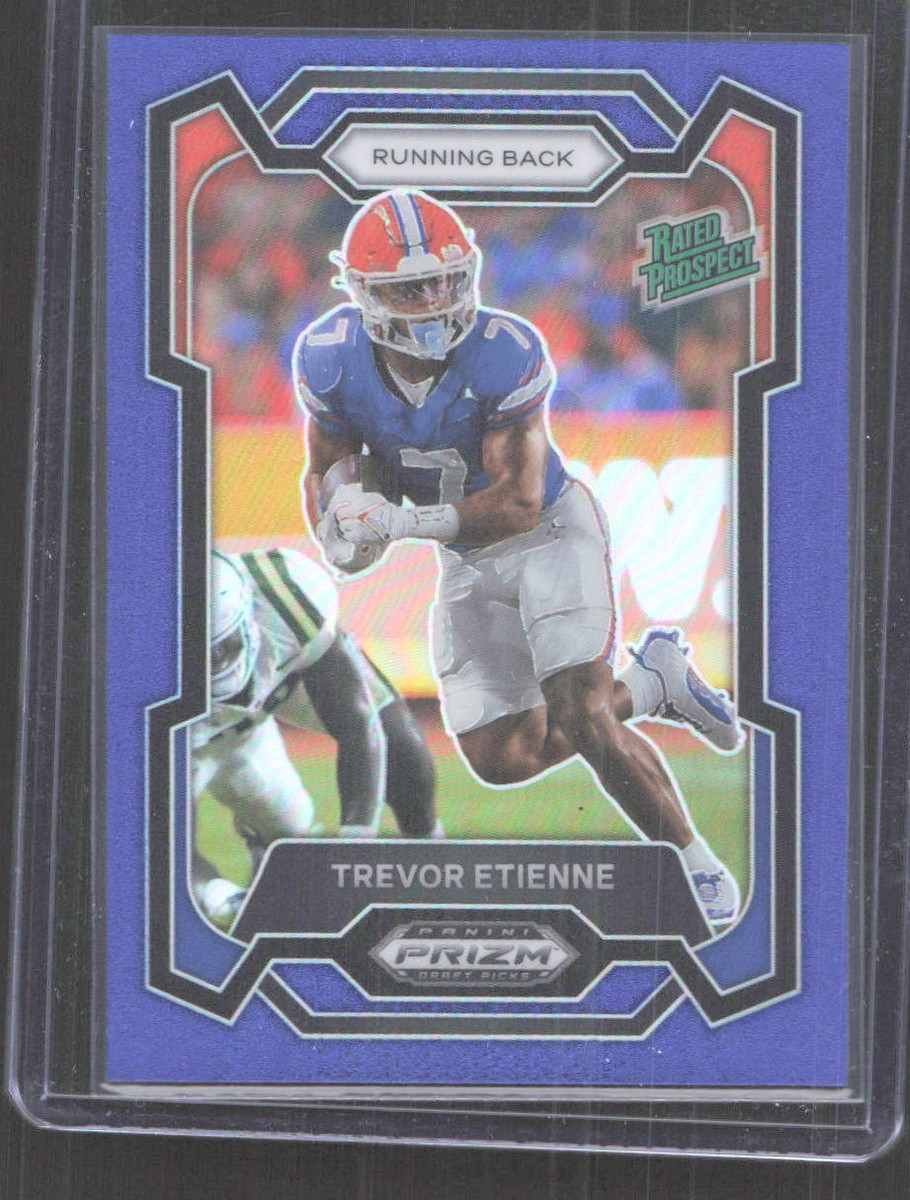 2024 Panini Prizm Draft Picks Blue #196 Trevor Etienne RC SP /199