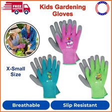 3 Pairs Kids Gardening Gloves, Yard Work Gloves For Toddlers Youth Girls Boys