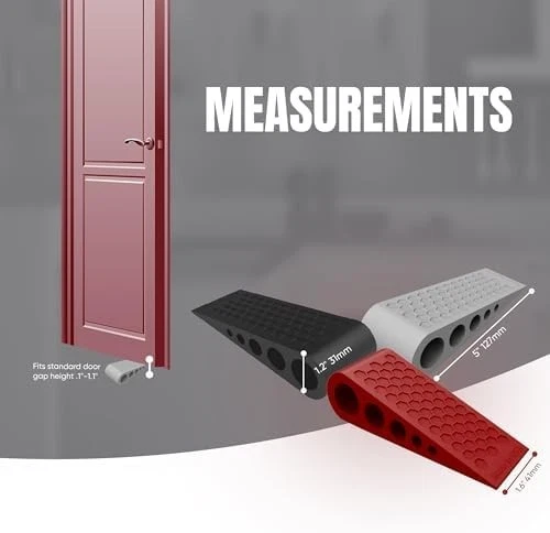 Rolhas de porta para parte inferior da porta piso premium borracha batente de porta cunha feita nos EUA - Imagem 3 de 4