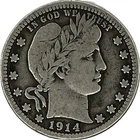 1914-D Barber Silver Quarter in a SAFLIP® - Fine