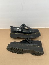 Dr. Martens Bethan Mary Jane Shoes Black Leather Platform Comfort Womens Sz 9