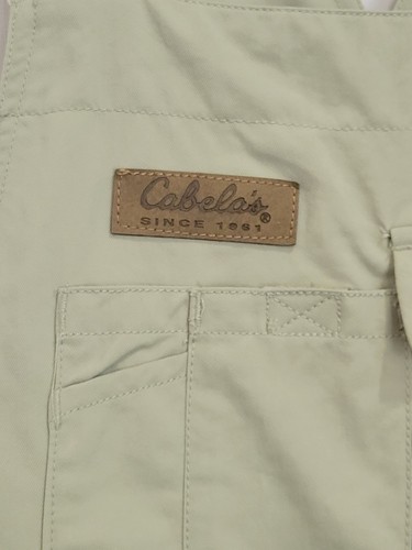 Cabela's For Women Bib Overalls Size L Light Green Zip Off Legs Pockets Galore - Picture 4 of 15
