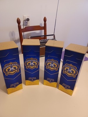 Mint 18 year old Chevas Regal empty bottles