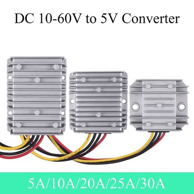 10-60V to 5V 5A 10A 20A 25A 30A DC Buck Power Converter Auto Step Down Regulator