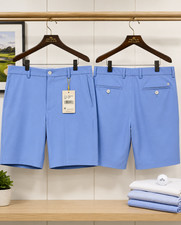 Peter Millar Salem Crown Sport Performance Shorts Blue Sea Men's 40 NWT Golf