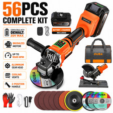 20V Cordless Brushless Angle Grinder 9500RPM ...