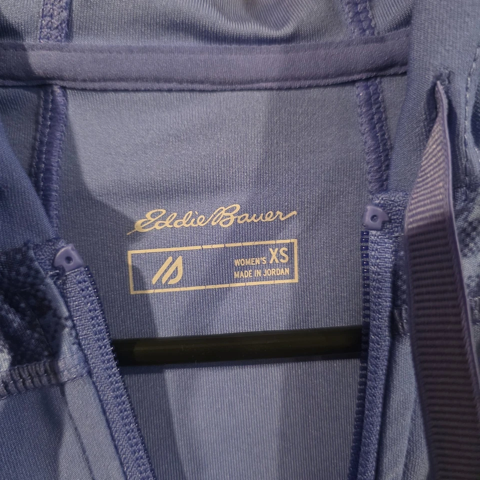 Eddie Bauer 背心连帽衫女式 X 码小号蓝色无袖全拉链口袋 — 第 4/4 张图片