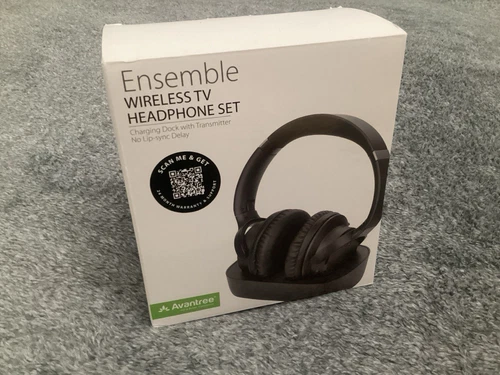 Avantree Ensemble Wireless Over-the-Ear Headphones with Charging Base - Black