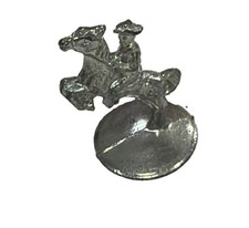 Vintage Monopoly Silver Tone Horse & Rider Token