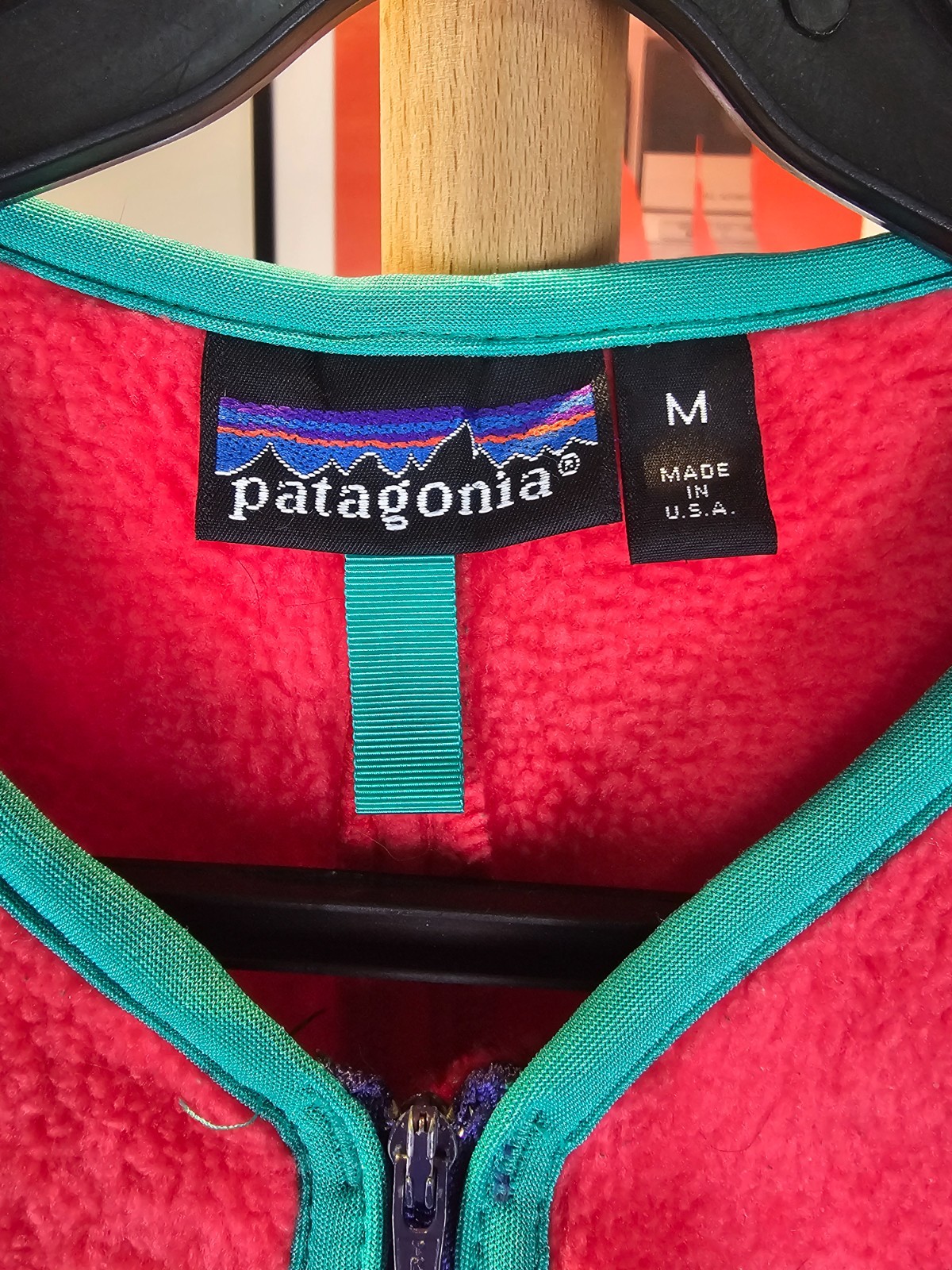 VINTAGE 90' PATAGONIA PINK FLEECE PULLOVER SZ WOMEN'S SMALL MADE IN USA thumbnail 3