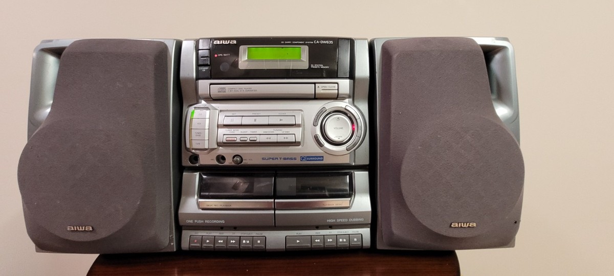 Aiwa CA-DW635 CD/Radio/Cassette Boombox. Tested, Works Great