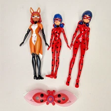 Miraculous Ladybug Figures 2020 Rena Rouge 2015 Cat Noir 5.5" Trixx Kwami Surpri