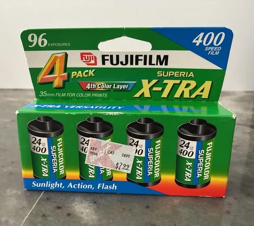 Fuji Fujifilm 4 Pack 400 Speed Superia X-Tra 35MM Film Pack Expired 2003 New - product listing photo