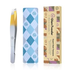 Exclusive G-01 Slant Tip Tweezers, High Precison Expert Eyebrow and Facial Ha...