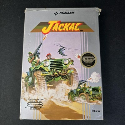 Nintendo NES Jackal 1988 NTSC US Import Komplett in OVP Anleitung Inlay Konami
