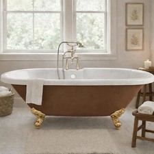 1700mm Copper Freestanding Roll Top Bath With Feet Choice Traditional
