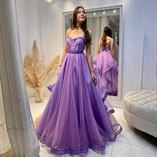 Prom Gowns Glitter Party Gowns A Line Evening Gowns Tulle Celebrity Gala Gowns