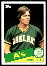 Donnie Hill 1985 Topps Traded #54T Athletics MLB READ FREE SHIPPING AutographDen