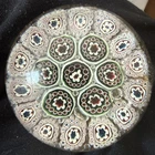 Vintage Murano Style Paperweight Adventurine Millefiori Italy Glass Beauty 3”