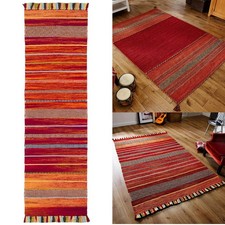 SMALL - LARGE KELIM KILIM ETHNIC NATIVE ORIENTAL WOVEN COTTON & CHENILLE RUGS