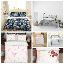 3D Butterfly Pattern Watercolor Quilt Cover Duvet Cover Comforter set