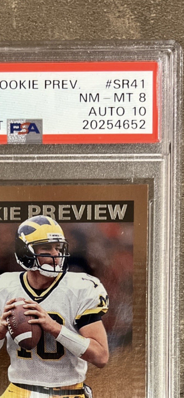 🟦🔥Tom Brady🔥🟥 2000 Score RC Rookie Preview Autograph #SR 41 PSA 8 AUTO 10 view 9